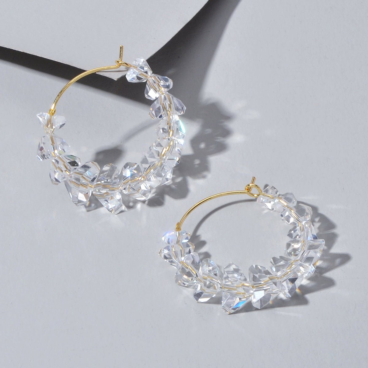Transparent Acrylic Hoop Earrings - Rosette & Co