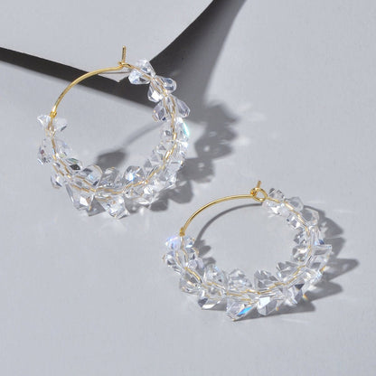Transparent Acrylic Hoop Earrings - Rosette & Co