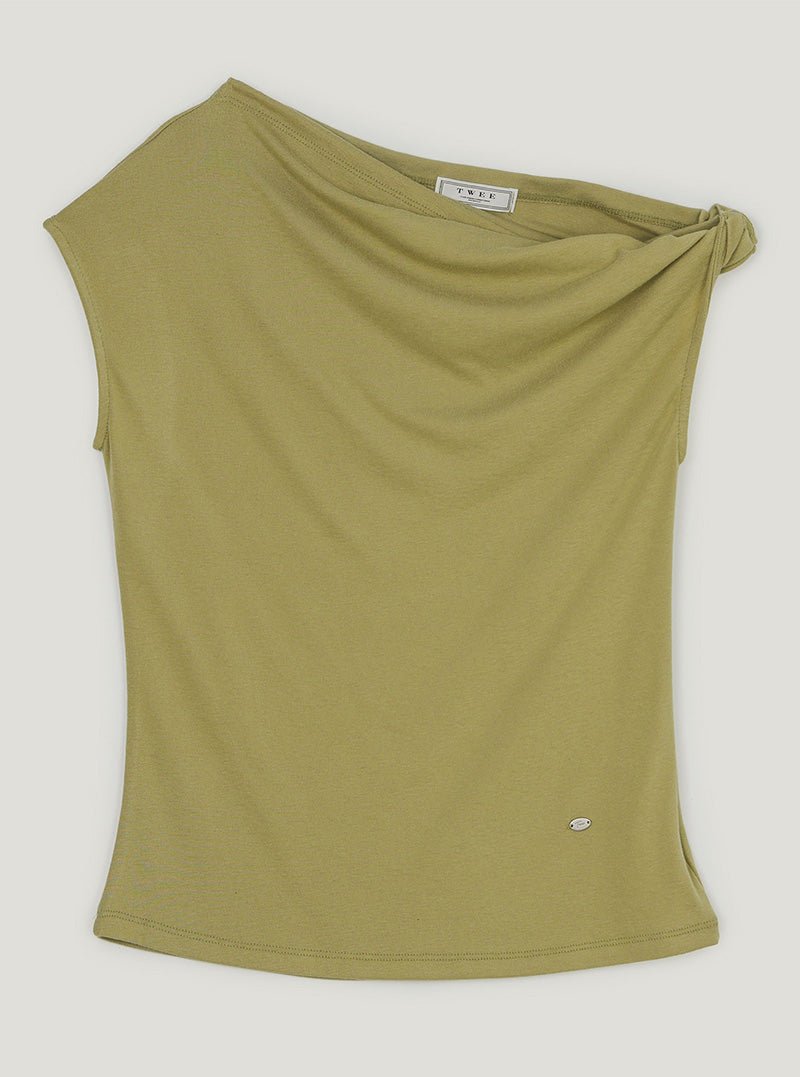 Twisted Asymmetrical Off-Shoulder Top - Rosette & Co