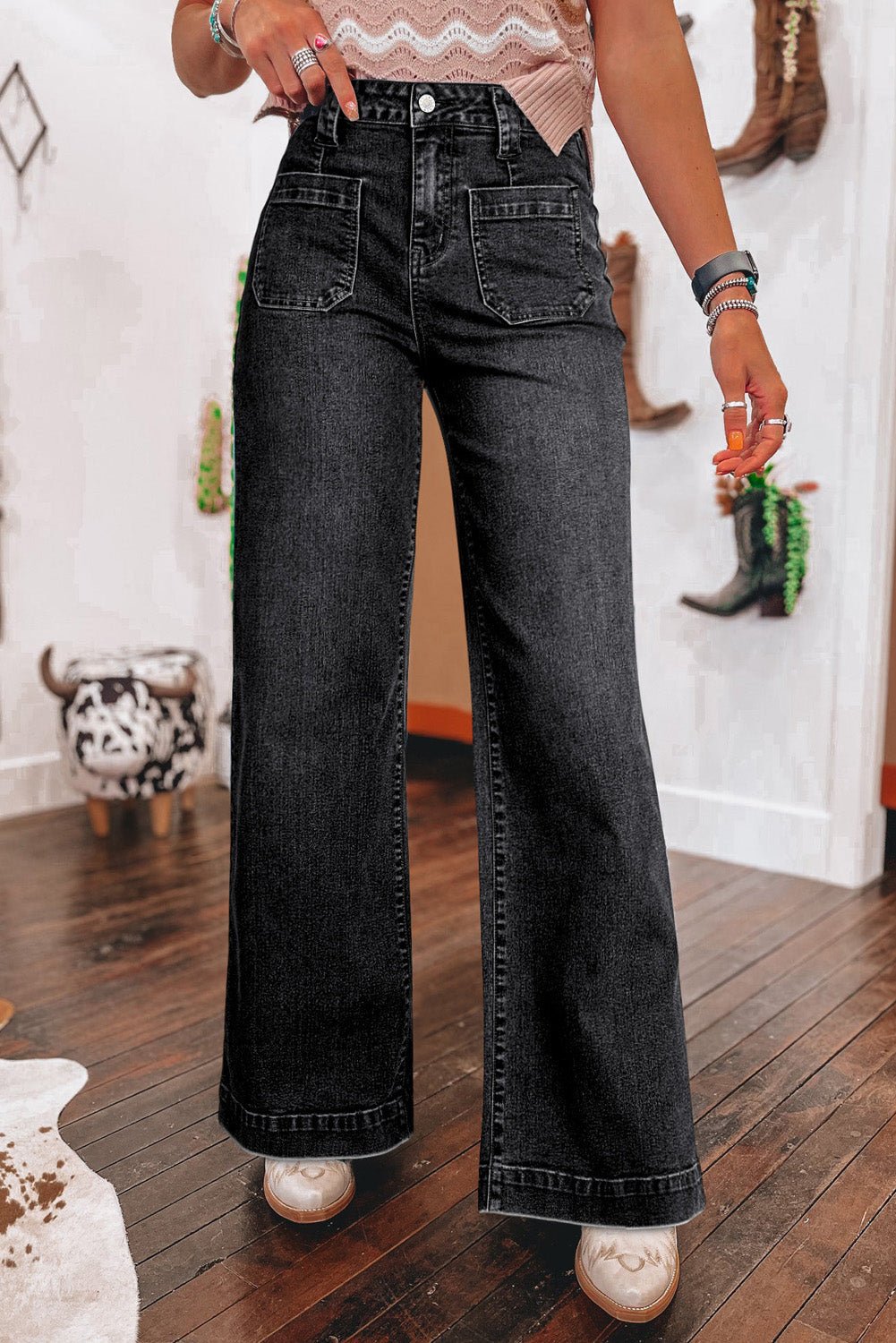 Victoria Wide Leg Jeans - Rosette & Co
