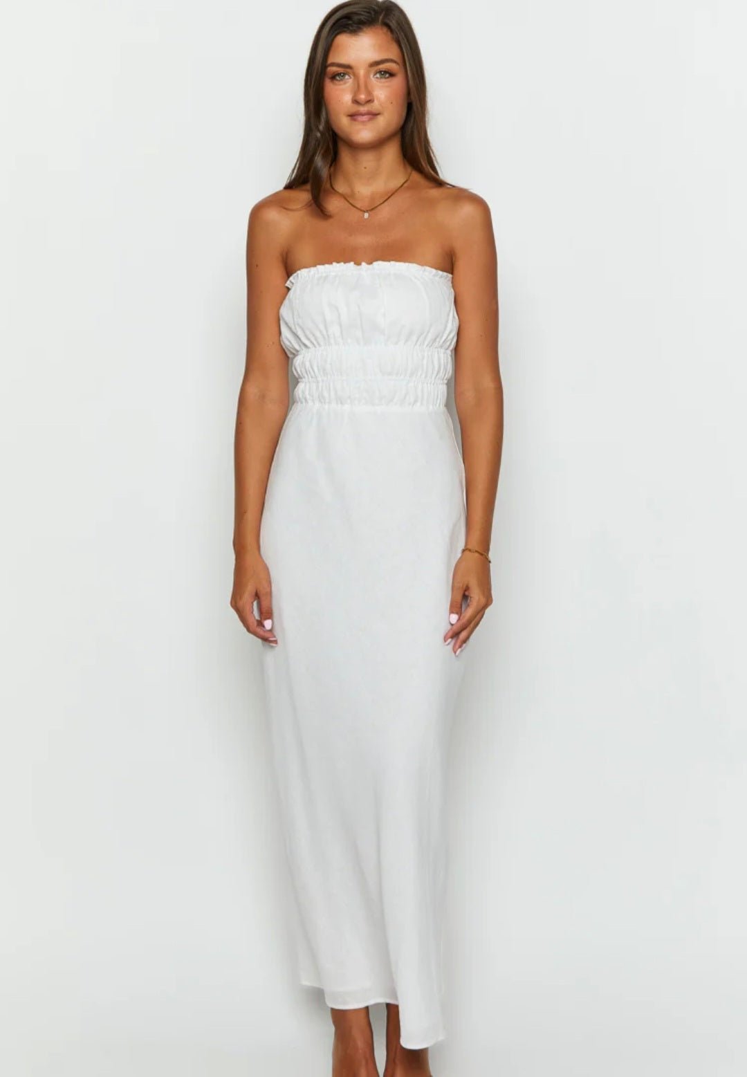 White Cotton Dress - Rosette & Co